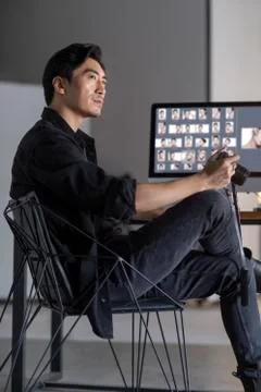 Photographer in studio Stock Photos