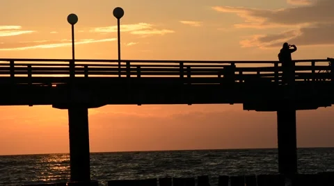 Photographer at sunset Stock Footage 41823252