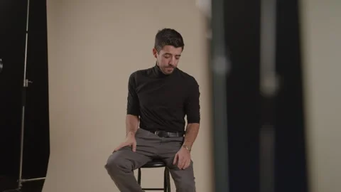 Photographer Talks To Model About Pose Stock Footage 270396503