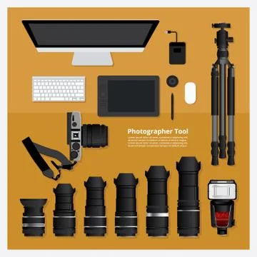 Photographer Tool Vector Illustration Stock Illustration