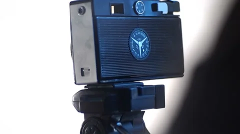 Photographer uses retro camera 스톡 동영상 36180434