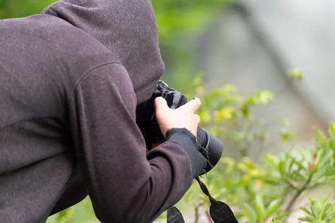Photographer Using Camera Outdoors Photos