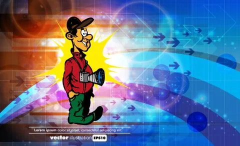 Photographer Vector Stock Illustration