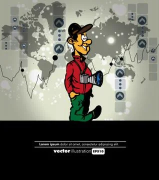 Photographer Vector 스톡 일러스트