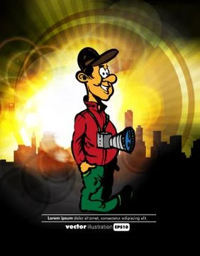 Photographer Vector Stock Illustration