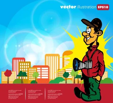 Photographer Vector Stock Illustration