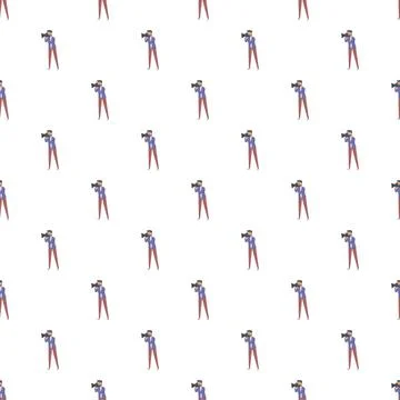 Photographers with cameras pattern vector capturing moments イラスト素材