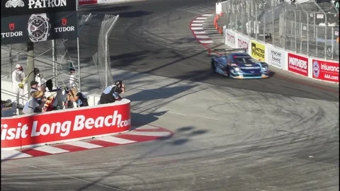Photographers at work during the 2014 Long Beach Grand Prix Stock-Footage 145012845