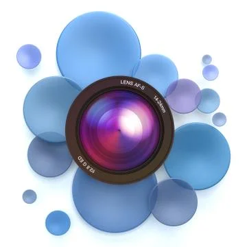 Photographic blue background Stock Illustration