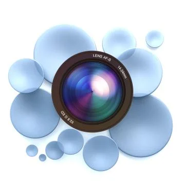 Photographic blue background Stock Illustration
