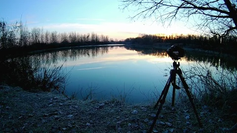 Photographing at dawn Video stock 113955524