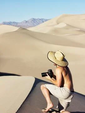 Photographing the desert Stock Photos
