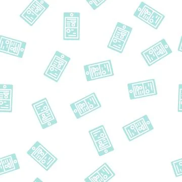 Photographing documents viewfinder glyph vector seamless pattern Illustrazione stock