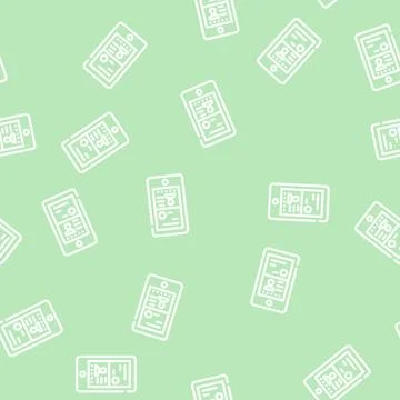 Photographing documents viewfinder line vector seamless pattern Stock Illustration