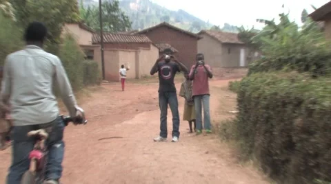 Photographing on the streets in Rwanda Stock Footage 45435096