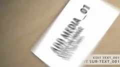 Photographs thrown on a wooden surface Stock After Effects