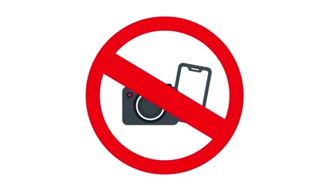 Photography and camera is not allowed in the area photography prohibited region Video stock 241835967