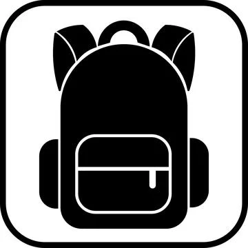 Photography backpack camera gear bag icon Stock Illustration