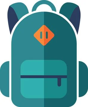 Photography backpack camera gear bag flat icon Stock Illustration