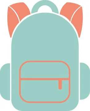 Photography backpack camera gear bag icon element Stock Illustration