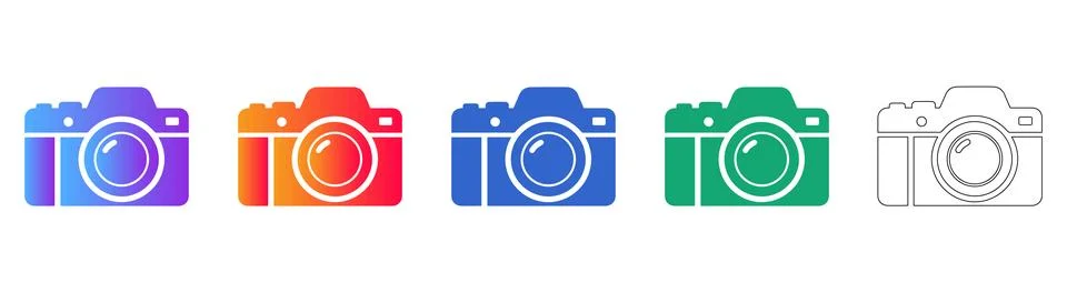 Photography Camera Graphic Elements 库存插图