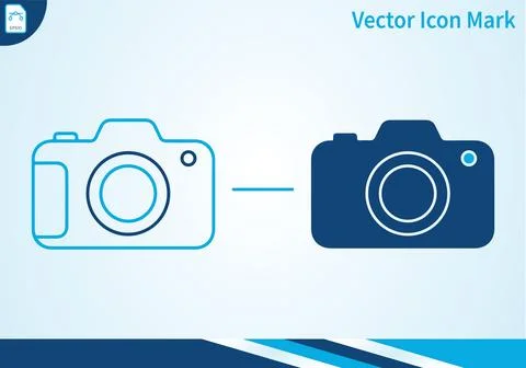 Photography camera icon for digital imaging and equipment. Stock-Illustration