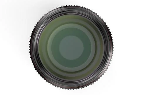 Photography camera lens, front view Stock Illustration