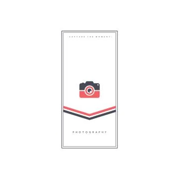Photography camera theme flyer brochure poster template vector Illustrazione stock