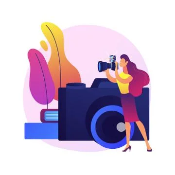 Photography course vector concept metaphor. Stockillustratie