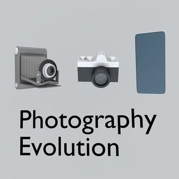 Photography Evolution concept Stock Illustration