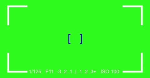 Photography focus finder camera view SLR viewfinder, with chroma key green Видео 65006929