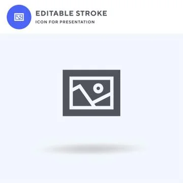 Photography icon vector, filled flat sign, solid pictogram isolated on white Illustrazione stock