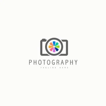 Photography logo with gradient color vector concept Stock Illustration
