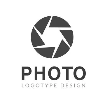 Photography logo template modern vector creative symbol. Shutter lens camera Stock Illustration