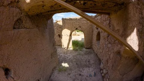 Photography of old abandoned and decayed in Oman mountainous desert during .. Stock Photos