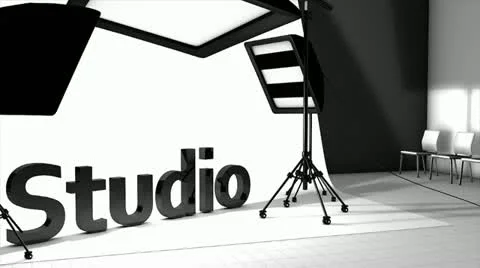 Photography studio with equipment setting up. Stock Footage 11940016