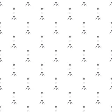 Photography studio light stand icon repeating pattern Illustrazione stock