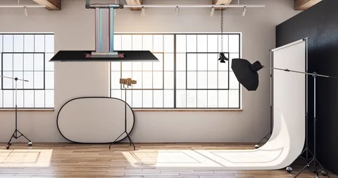 Photography Studio Virtual Set Stock Footage 119327400