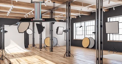 Photography Studio Virtual Set Stock Footage 119327401