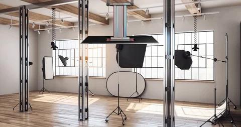 Photography Studio Virtual Set Stock Footage 119327435