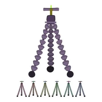 Photography tripod camera vector cartoon graphic Stock Illustration