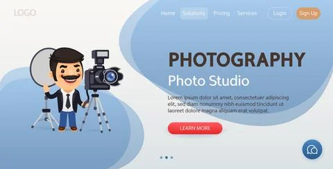 Photography Website Template Stock Illustration
