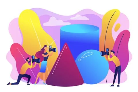 Photography workshop concept vector illustration. Stock Illustration