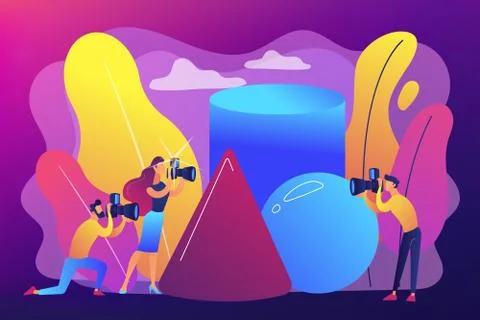 Photography workshop concept vector illustration. Stock Illustration