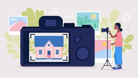 Photography workshop 스톡 일러스트