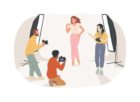 Photography workshop isolated concept vector illustration. イラスト素材