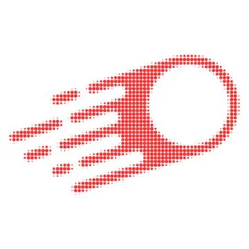 Photon Flight Halftone Dotted Icon Illustrazione stock
