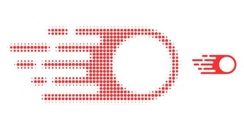 Photon Flight Halftone Dotted Icon Illustrazione stock