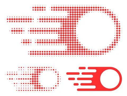 Photon Flight Halftone Dotted Icon Illustrazione stock