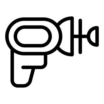 Photon gun icon outline vector. Fantasy game Stock Illustration